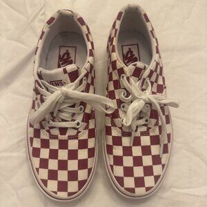 old school red checkered vans size 6.5